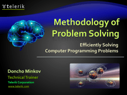 Methodology of Problem Solving