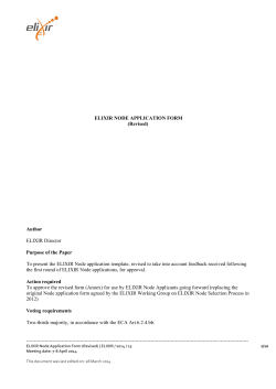 ELIXIR NODE APPLICATION FORM