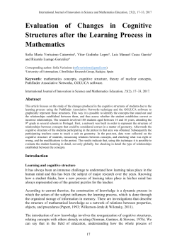 Evaluation of Changes in Cognitive Structures after the Learning