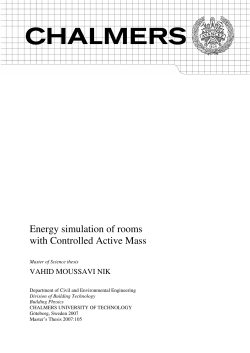 Energy simulation of rooms with Controlled Active Mass