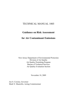 TECHNICAL MANUAL 1003 Guidance on Risk Assessment for Air
