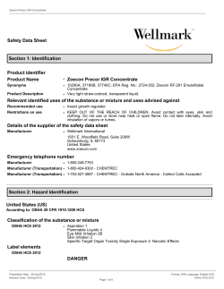 United States (US) Safety Data Sheet Section 1: Identification