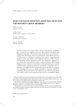 does cognitive depletion shape bias detection for minority group