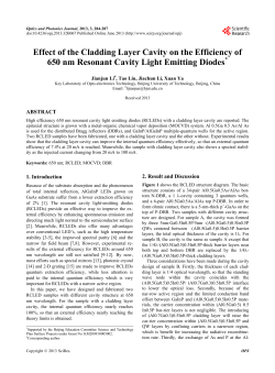 Effect of the Cladding Layer Cavity on the Efficiency of 650 nm