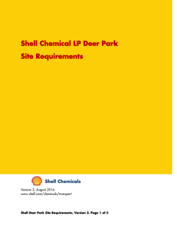 Shell Chemical LP Deer Park Site Requirements