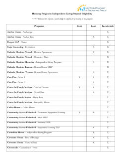Housing Programs Independent Living Stipend Eligibility Programs