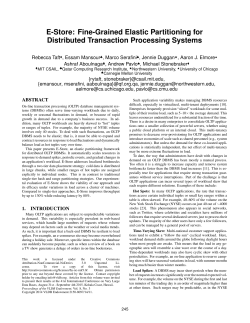 E-Store: Fine-Grained Elastic Partitioning for Distributed Transaction