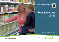 Food Labelling Guide - Introduction section