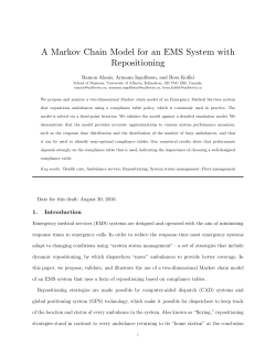 A Markov Chain Model for an EMS System with Repositioning