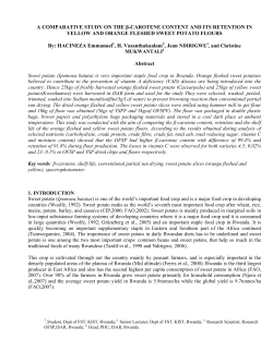 A COMPARATIVE STUDY ON THE &beta;-CAROTENE