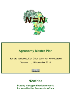 N2Africa Master Plan Agronomy vs1.1