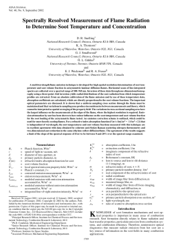 Spectrally Resolved Measurement of Flame Radiation to Determine