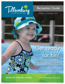 Get ready for fun! - Town of Tillsonburg