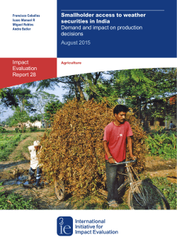 Smallholder access to weather securities: demand and