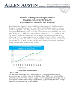 Growth of Energy No Longer Directly Coupled to