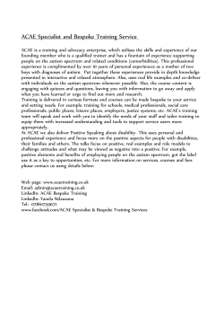 ACAE Training programmes