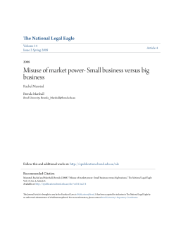 Misuse of market power - ePublications@bond