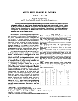 acute blue fingers in women - British Editorial Society of Bone and