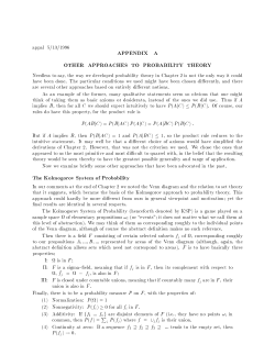Other Approaches To Probability Theory