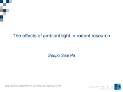 The effects of ambient light in rodent research