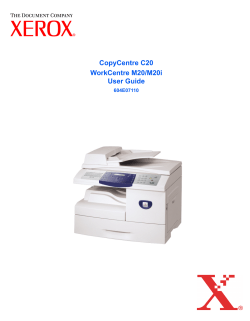 CopyCentre C20 WorkCentre M20/M20i User Guide