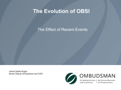 The Evolution of OBSI