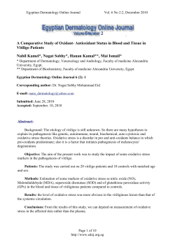 Egyptian Dermatology Online Journal Vol. 5 No 2:2, December 2009