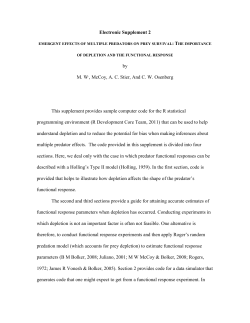 Electronic Supplement 2 emergent effects of multiple predators on