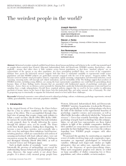 The weirdest people in the world?