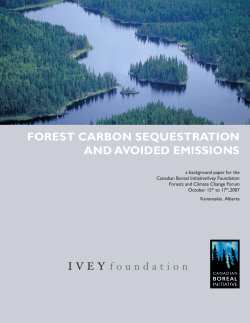 Forest Carbon sequestration and avoided emissions