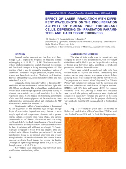 effect of laser irradiation with diffe- rent wavelength