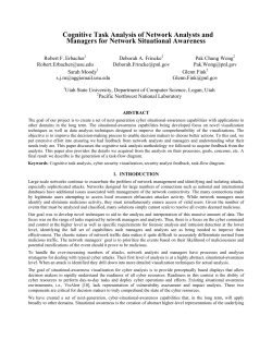 Cognitive Task Analysis of Network Analysts and Managers for