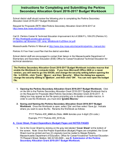 FY2017 Fund Code 400 Perkins Secondary Allocation Grant 2016