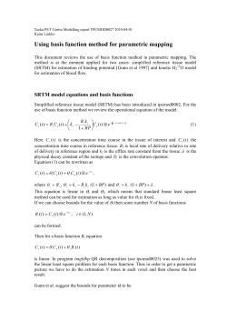 Using basis function method for parametric mapping of binding