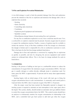 7.0 Fire and Explosion Prevention/Minimisation A two