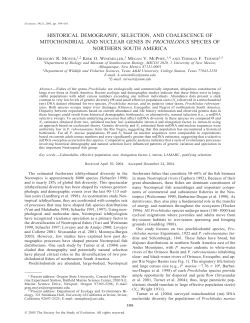 historical demography, selection, and coalescence of