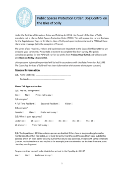 Dogs on Leads - Council of the ISLES OF SCILLY