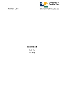Project Business Case Template