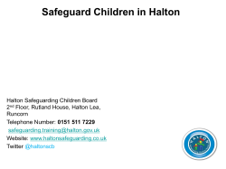 Halton Safeguarding Children Board Children Keynote presentation