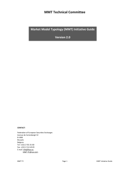 MMT Technical Committee - Federation of European Securities