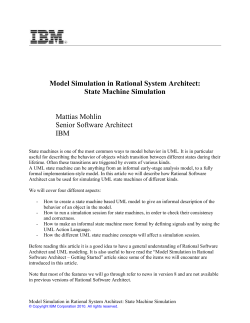 Model Simulation in Rational System Architect: State Machine