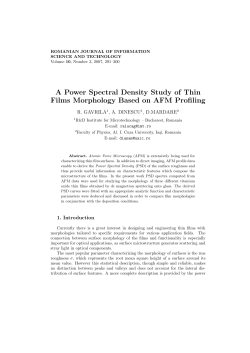 A Power Spectral Density Study of Thin Films