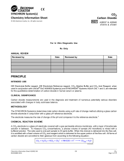 Chemistry Information Sheet Carbon Dioxide