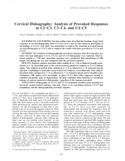 Cervical Diskography: Analysis of Provoked Responses at C2&ndash;C3