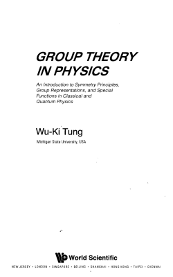 GROUP THEORY IN PHYSICS
