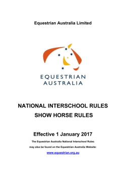 national interschool rules show horse rules