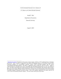 An Environmental Kuznets Curve Analysis of U.S. State