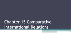 Chapter 15 Comparative International Relations