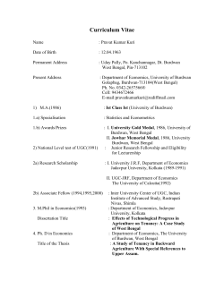 Appendix I - Department of Economics@University of Burdwan