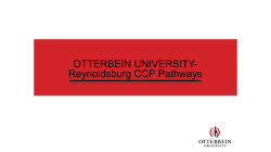 OTTERBEIN UNIVERSITY- Reynoldsburg CCP Pathways
